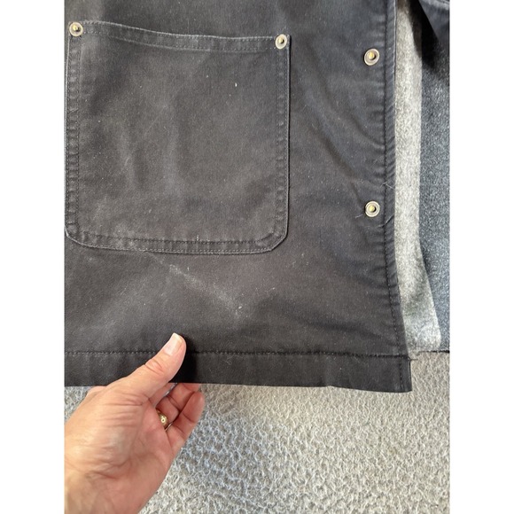 Wrangler Blanket Lined Jacket Mens Large Distressed Black Workwear - Picture 7 of 16